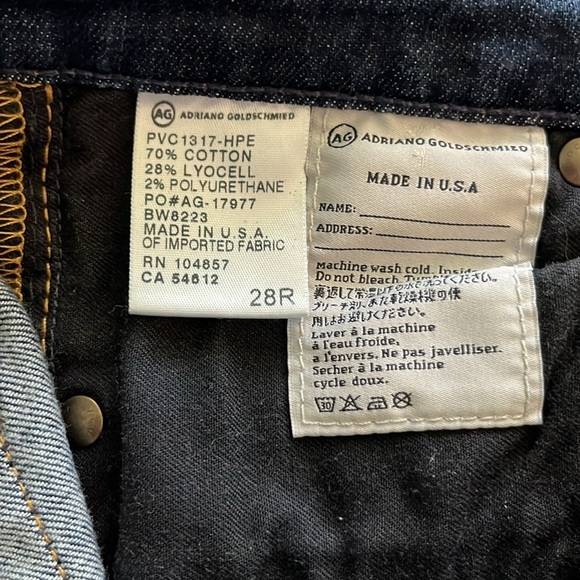 Ag Adriano Goldschmied The Ballard Slim Boot Mid Rise Size 28R - Picture 12 of 16